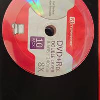 10 Dvd+R DL 8x 8.5gb Double Layer Mirror sigillati