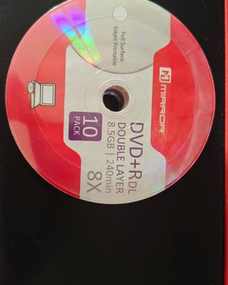 10 Dvd+R DL 8x 8.5gb Double Layer Mirror sigillati