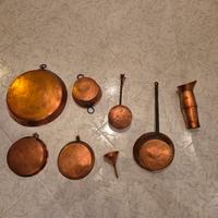 Set oggetti di rame da arredamento