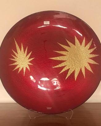 Piatto Scherzer rosso ed oro