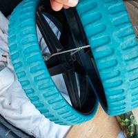 Ruote carrello porta deriva turbolenza