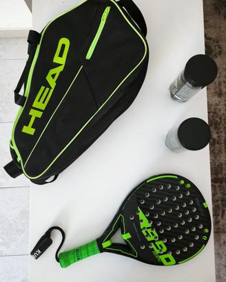 Padel, racchetta + borsa, come nuovo