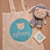 myHummy®️ Peluche orsetto/rumori bianchi