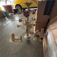 Candelabro vintage in ferro battuto