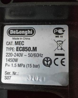Ricambi De Longhi EC850.M