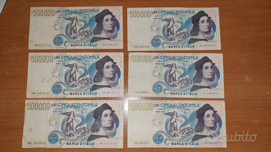 Banconota 500 Cinquecentomila Lire