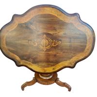 Tavolo cappello del prete intarsiato Emiliano XIX