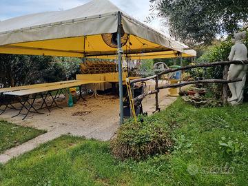 gazebo 6x6 ferro zincato