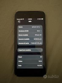 Apple Iphone SE 64 giga Nero