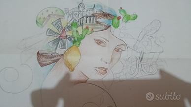 Disegno monaca sicilia