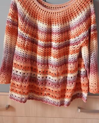Maglione uncinetto in cotone