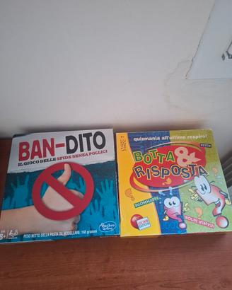 lotto 2 giochi da tavolo ban-dito e botta&risposta