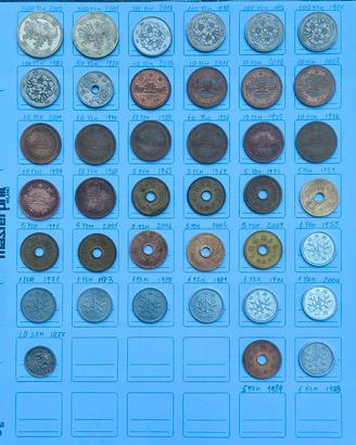 Lotto 39 Monete Giapponesi - Dal 1877 ad oggi.