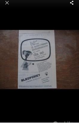 Pubblicità advertising blaupunkt tv bosch anni '60
