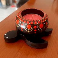 Tartaruga portacandele centrotavola soprammobile 