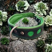 Collare in pelle imbottito da 53cm Green