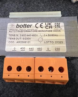 Trasformatore Botter 300VA 400-440-460V - 230V