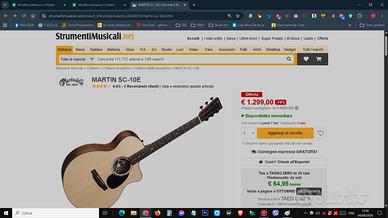 Martin SC10e*OM action da elettrica*manico regolab