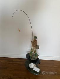 Trofeo pescatore vetro anni 80