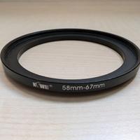 Anello adattatore fotografico da 58mm a 67mm
