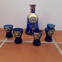 Set liquore vintage in vetro di Murano