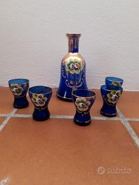 Set liquore vintage in vetro di Murano