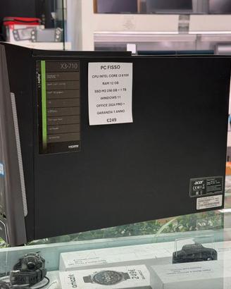 PC FISSO - i3 6100 - 12/ 256GB SSD M2 + HDD 1TB