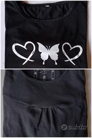Set 2 maglie nere donna taglia M/L