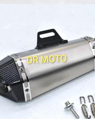 SCARICO TRIOVAL SILVER CARBON ACCIAIO universale