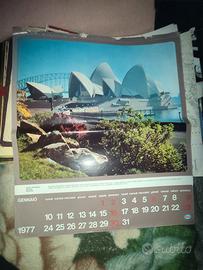 Calendario completo del 1977 architettura moderna