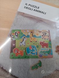 Puzzle animali in legno