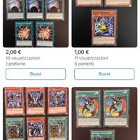 Carte varie yugioh ( prezzi in foto)