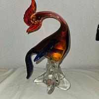 Scultura di Murano raffigurante un gallo