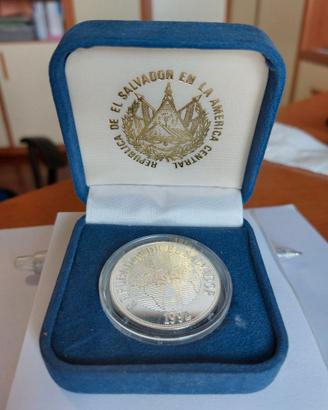 Moneta Argento da 150 Colones di El Salvador