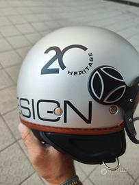Casco Momodesign FGTR 20 Heritage argento tg. S