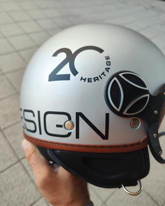 Casco Momodesign FGTR 20 Heritage argento tg. S