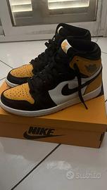 NIKE Air Jordan 1 Retro High OG Yellow Toe "Taxi"