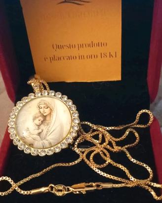 Maxi collana Sacra cm75 Placcata Oro18kt 