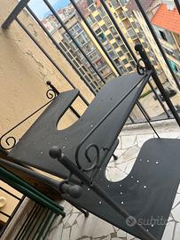 mibiletto da bagno in ferro battuto