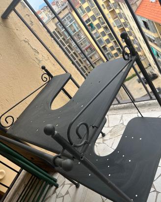mibiletto da bagno in ferro battuto