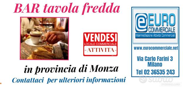 563/24 BAR tavola fredda con slot in Prov. Monza