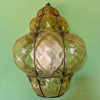 Lampadario in vetro di Murano con 3 appliques