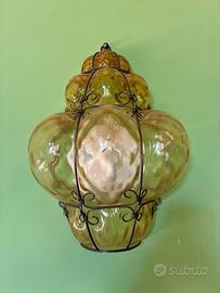 Lampadario in vetro di Murano con 3 appliques