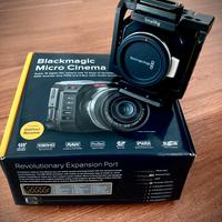 Black  magic micro cinema camera kit con lenti