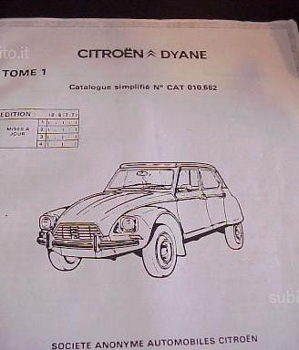 Manuale montaggio ricambi citroen dyane 6 diane 4