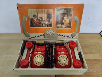 Giocattolo 2 telefoni realistici vintage anni '70