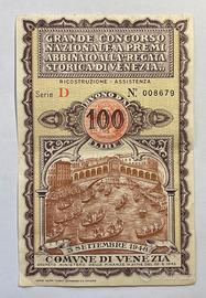 Buono 100 Lire Regata Storica Venezia 1948 -