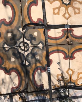 Cementine d’ epoca con disegni