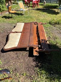 Testate legno intarsiata anni 60