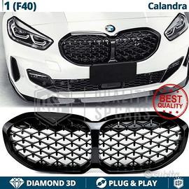 GRIGLIE Anteriore per BMW Serie 1 F40 Nera Diamond